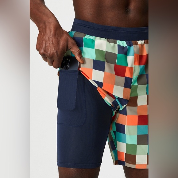 NWT Fabletics The 7” Fundamental Short ( Lined ) CUBEOLOGY Men’s L Gym Athletic - Picture 4 of 16